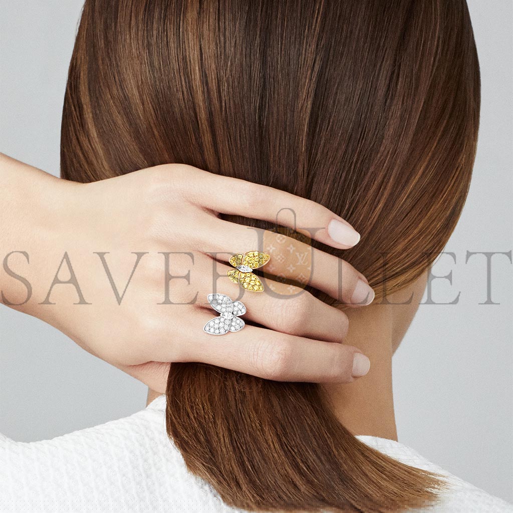 v*n cl*f arpels two butterfly between the finger ring - white gold, Di*m*nd, sapphire vcara13600